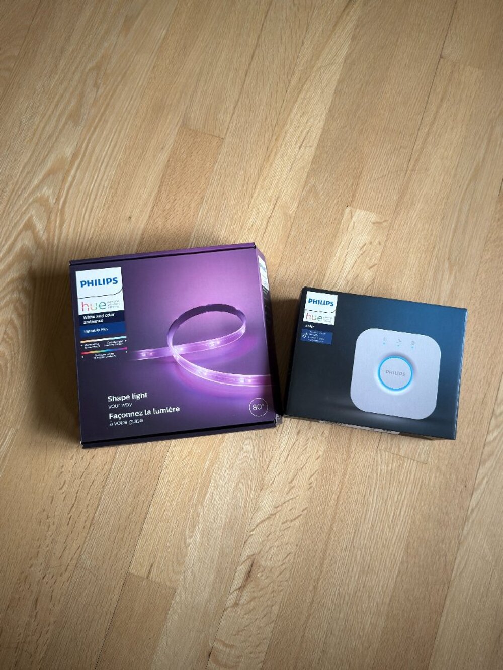 Philips Hue Smart Lighting Bundle — Lightstrip Plus (80") + Hue Bridge